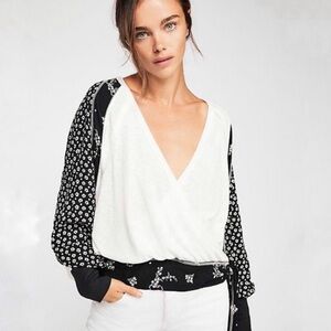 Free People Auxton Thermal Faux Wrap Top